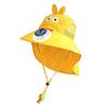 Kids Sun Cap with Built-in Solar Fan, Wide Brim Sun Protection Cooling Hat, Breathable Mesh Fabric Summer Hat with Cartoon Pattern, Shawl Design