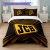 JCB Print 3Pcs Bedding Set Duvet Cover With Two Pillowcases Soft Bed Linen For Household Bedroom
