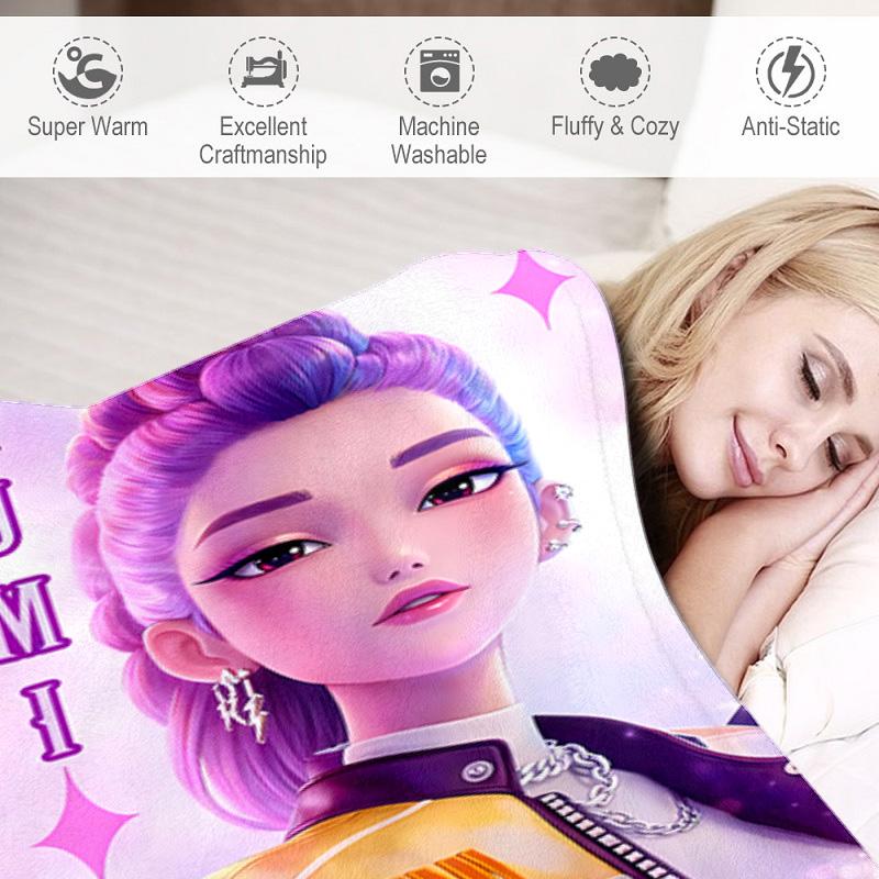 Kpop Demon Hunters Rumi Blanket Suitable All Seasons Soft Comfortable Sofa Office Home Blanket Holiday Birthday Gift Blanket Suitable For All Seasons 