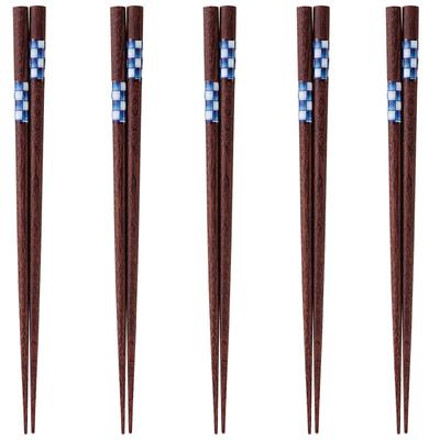 Happy Set of Made In PID4784 J-kitchens Chopsticks, 5, Material Wood, Chopsticks, Japan,