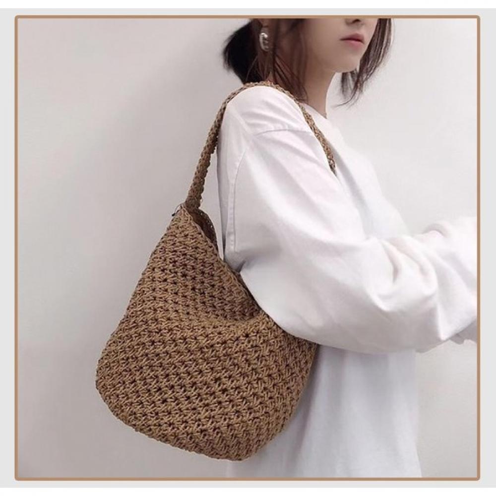 Lara Knitted Rattan Hobo Bag Lala2b032s