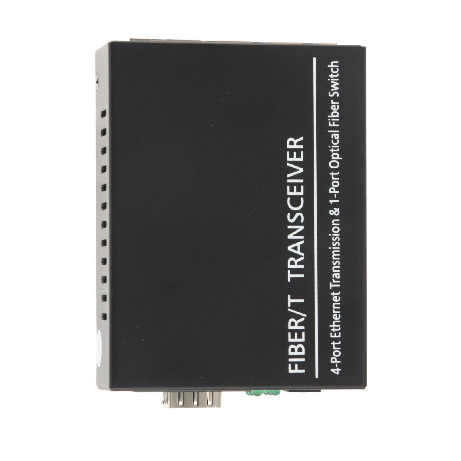 

Медиаконвертер SFP Fiber 1 оптический порт 4 электрических порта До 120 км Порт RJ45 Ethernet Fiber US Plug