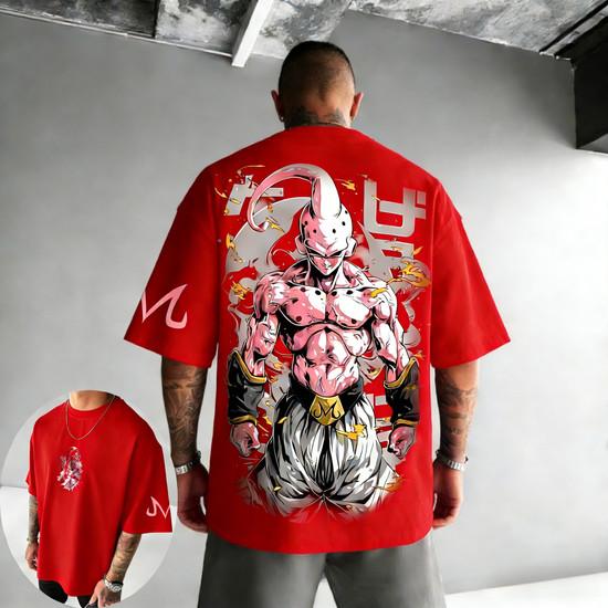 New Dragon Ball Anime Majin Buu Printed T-shirt 2026 Summer New Style Men's and Women's Casual Street Fashion Short Sleeve Top