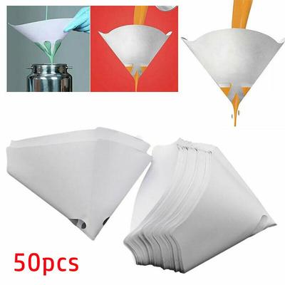 Λευκό φίλτρο χαρτί 190 Mu Filter Cone Cup Χαρτί βαφής με λεπτό διχτυωτό χωνί