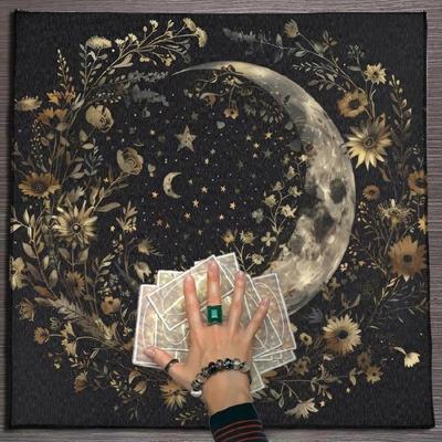Portables Washable Reading Cloth Mystical Velvets Ritual Cloth Durability Mats for Divination Ceremonies
