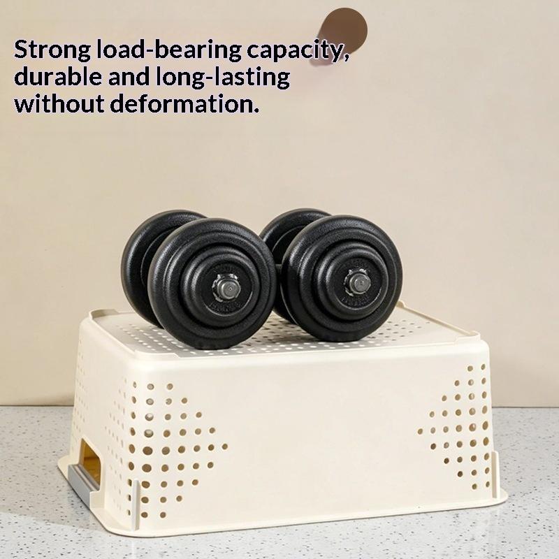 Stackable Vented Organizer Baskets Multi Size with Handles for Efficient Office Supplies Storage
