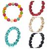 Acrylic Skeleton Beaded Bracelet Bone Stone Elastic Bangle Punk Skull Beaded Bracelet  Teenager