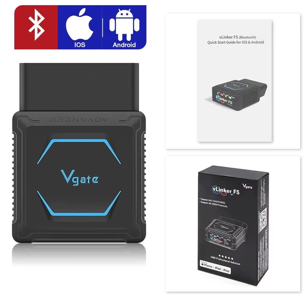 

Upgraded Version Vgate vLinker FS Bluetooth OBD2 Auto Scan For Ford FORScan HS MS CAN Car Diagnostic Tools for IOS Android vLinker FS BT