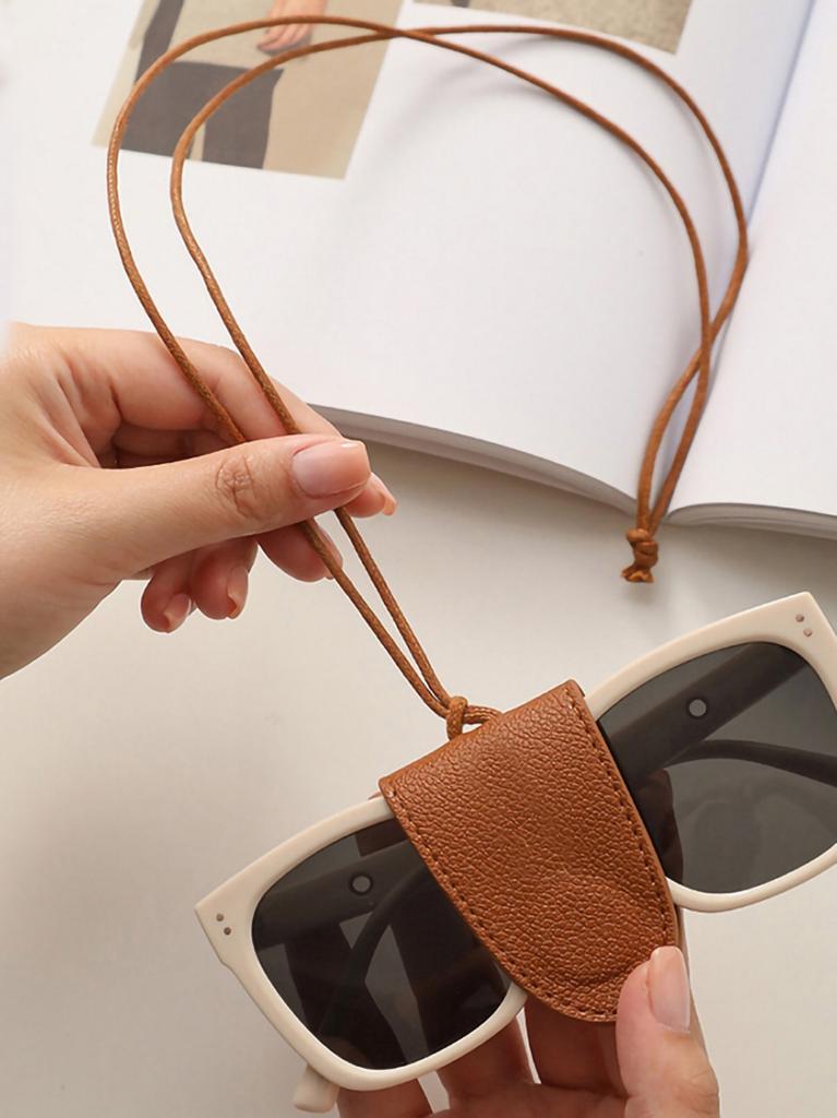 Anti-Lost Pu Leather Magnetic Hat Clip Sunglasses Storage Neck Hanging Lanyard Glasses Clip Organizer Gadget Hat Holder Girl