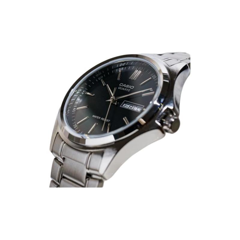 Casio STANDARD Series Waterproof Calendar Quartz Movement Stainless Steel Strap Japanese and Korean Watch Men's Watch Black Dial MTP-1239D-1A
