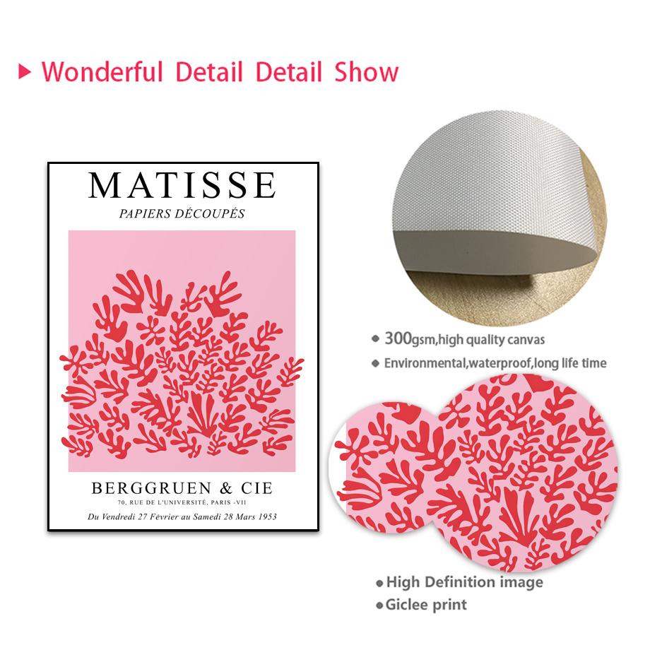 Pink Flower Market Matisse Bauhaus Fruit Wall Art Canvas Painting Nordic Posters And Prints Wall Pictures For Living Room Decor