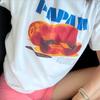 Papaya Print Retro Style T Shirt Women Summer Cute Aesthetic Fruit TShirts Loose Grunge Streetwear Tops Unisex Vintage Clothes