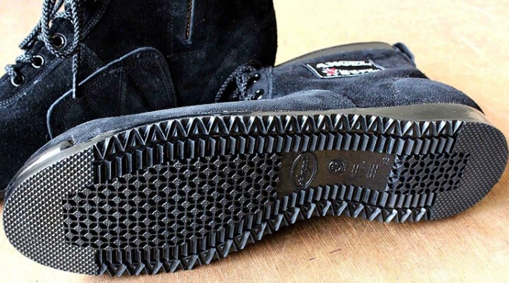 Tsubaki Model Safety Velor Zipper Mid Length CHS29 JIS Made In Black Shoes, Lace-up, Included, Standard, Japan, 26.0cm