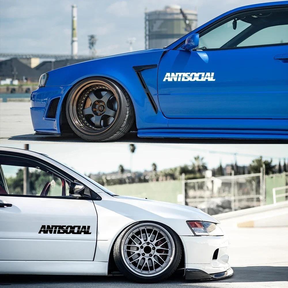 Antisocial Slogan Car Sticker Car Windshield Windows Banner Vinyl Decal For Cars SUV Truck Pickup Auto Decoration Accessories