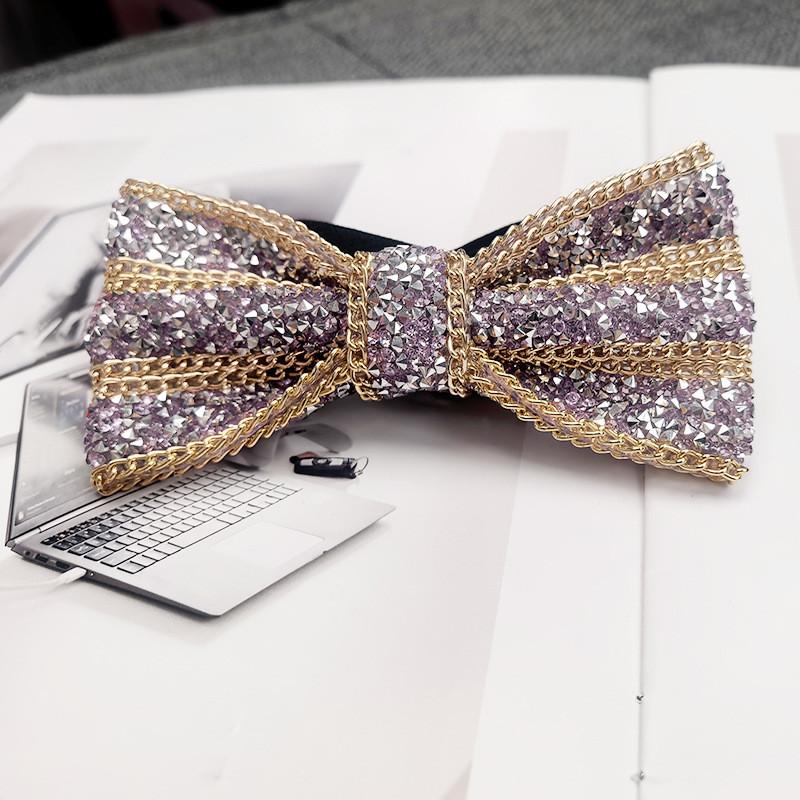 Papillon Uomo Impreziosito con Diamanti per Serata Formale in Materiale Ceramico