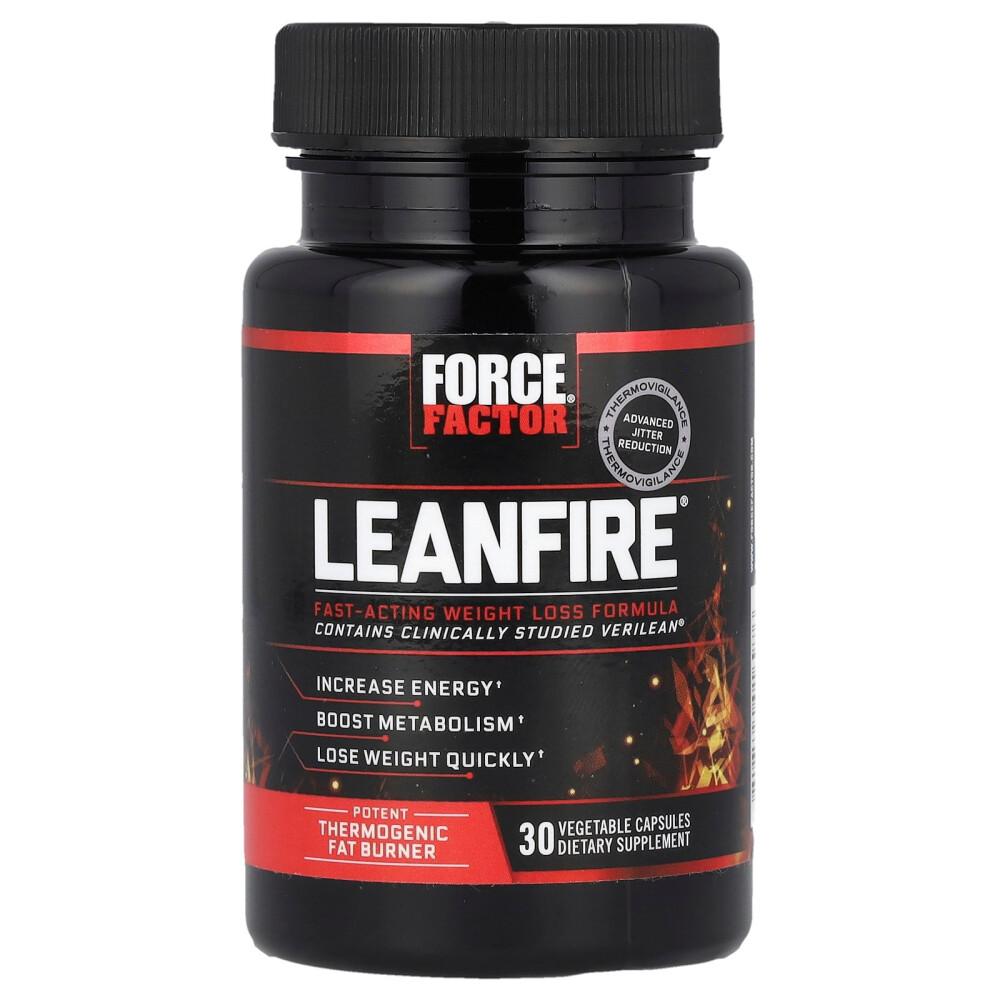 

Force Factor LeanFire Weight Formula Veggie Capsules, 30 Count 30 pcs - 1 ea