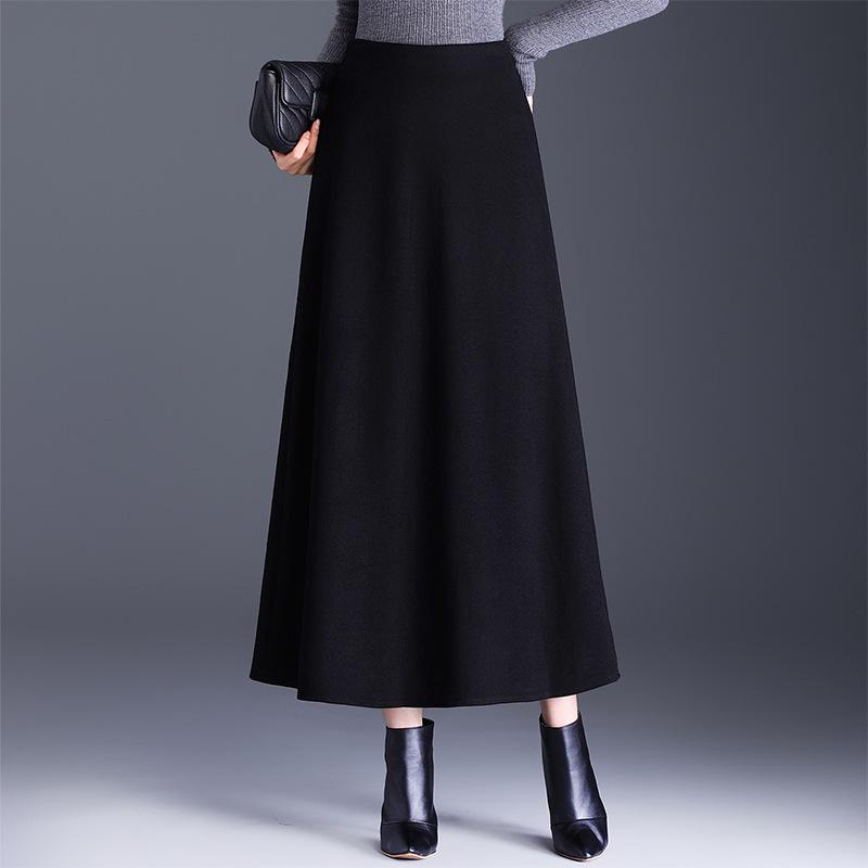 Elegant High-Waisted Fishtail A-Line Midi Skirt - Winter 2025 Slimming Style