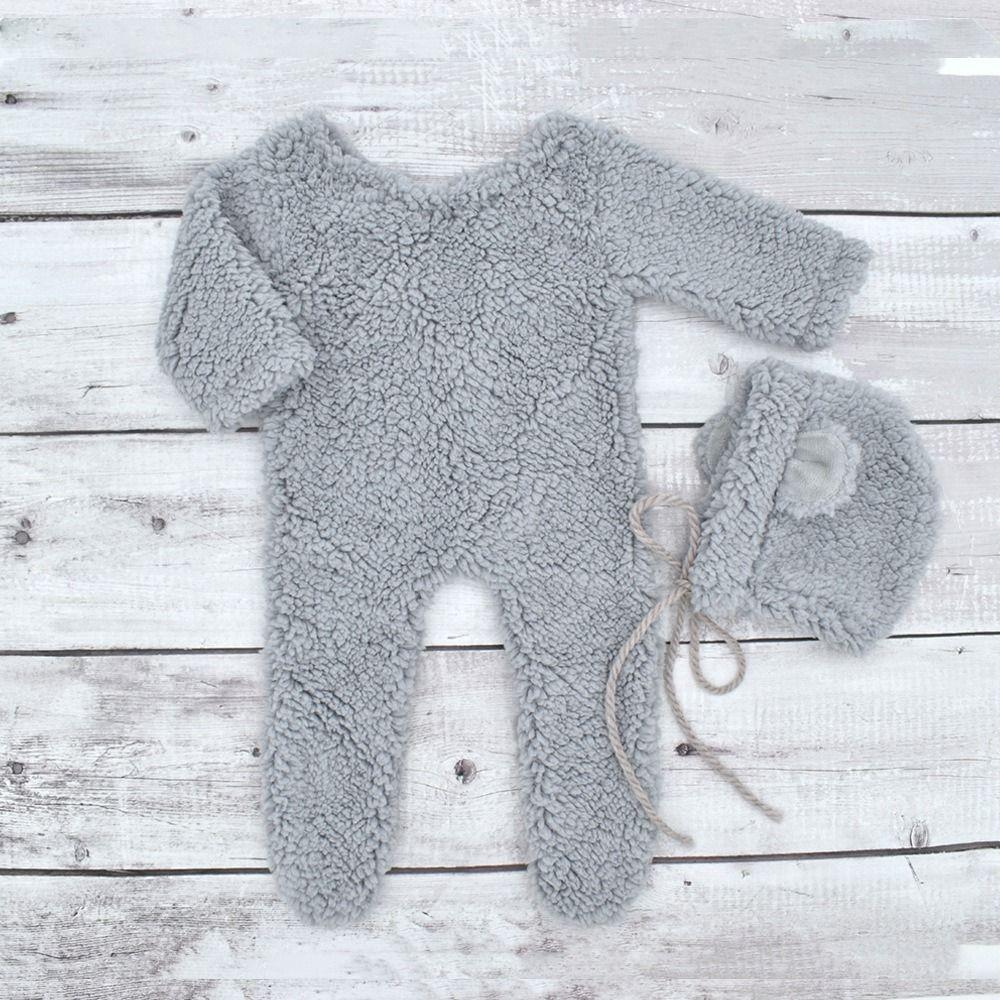 Bear Design Newborn Photoshoot Outfit Newborn Bear Bonnet and Pajama Set  Newborn Photoshoot