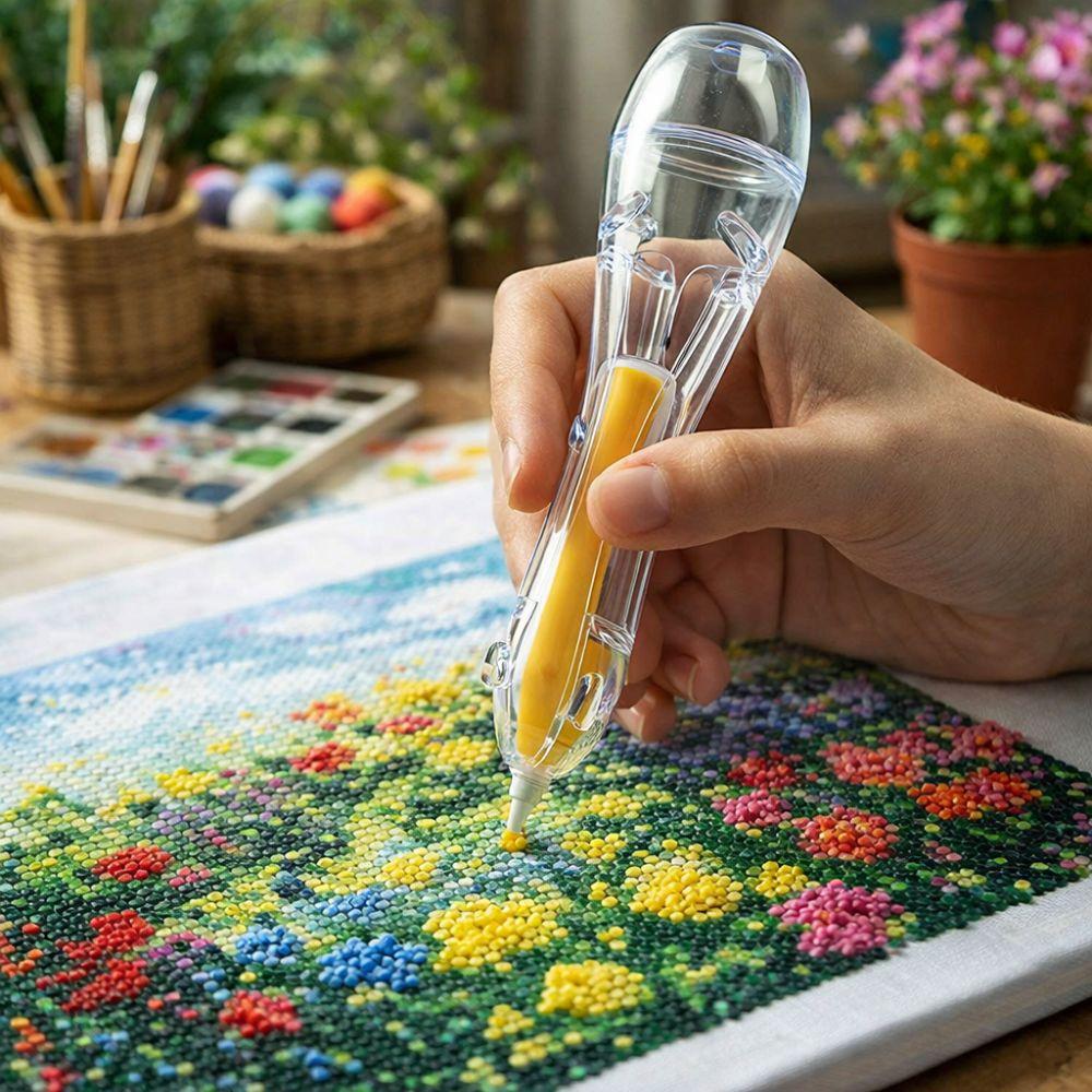 3D Pixel Puzzle Bead Positioning Pen Anti-slip Jam-Free Fuse Bead Pen Multi-functional Educational Beaded Pen Christmas Art