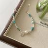 PANJBJ 925 Sterling Silver Double Layer Pearl Bracelet for Women Girl Design Bead Korean Sweet Jewelry Dropshipping