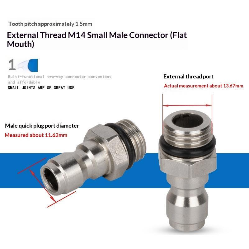 M14 X 1.5 Male Female Quick Connect Set Leak Proof Rust Resistant for DIY Home Garden Pressure Watering System Install