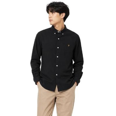 Farah Herren Vintage Oxford Langarm Button-Down Hemd