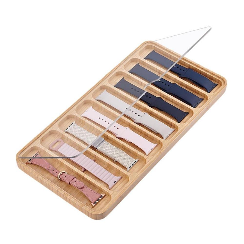 Wooden Watch Band Organizer 4/8/9 Slots