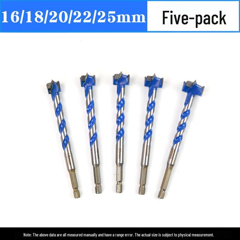 Extra Long Wood Hole Saw & Drill Set for Woodworking, Hinge, Plastic, and Door Panels