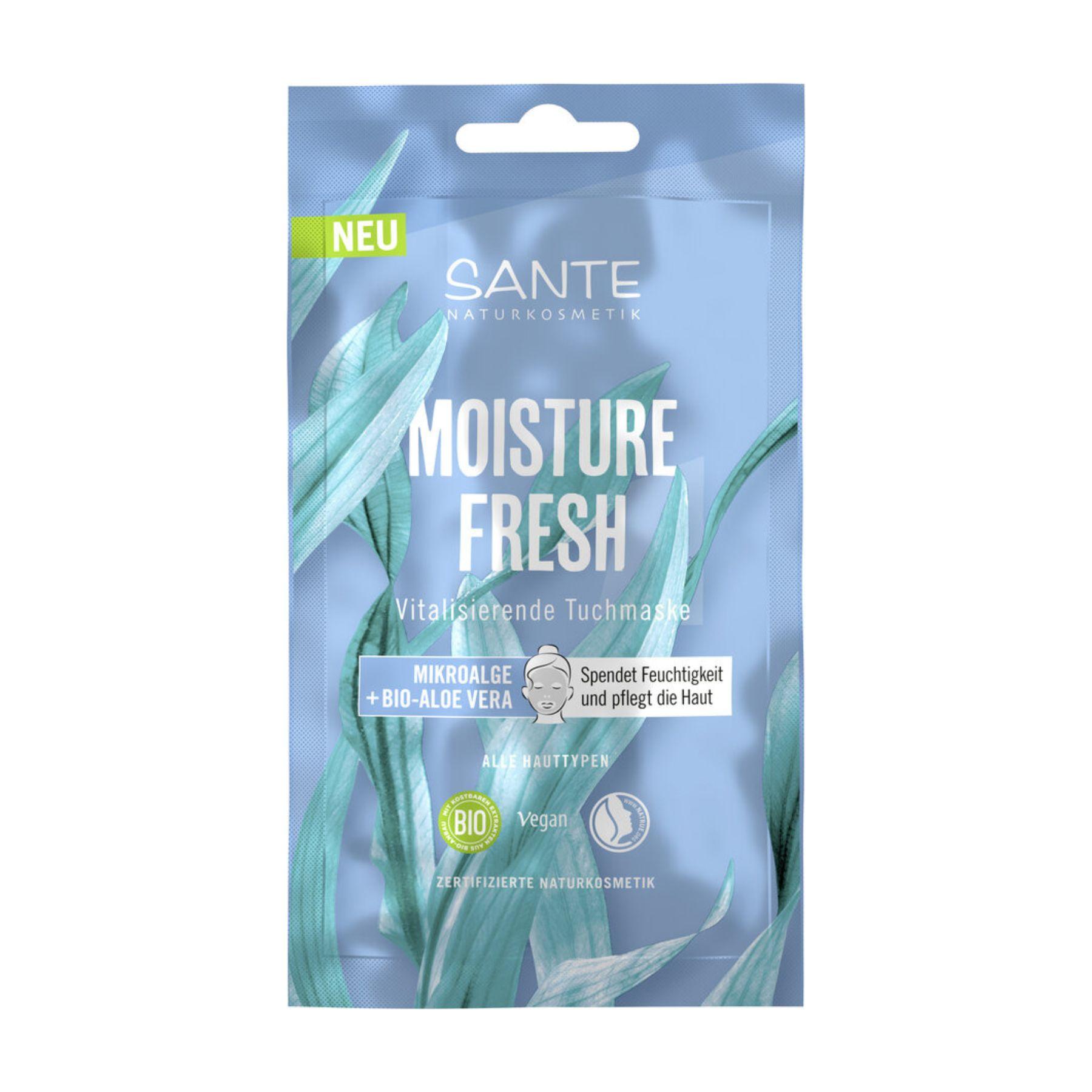 

БІО-Маска тканинна для зволоження обличчя з мікроводоростями та алое MOISTURE FRESH SANTE 16 мл