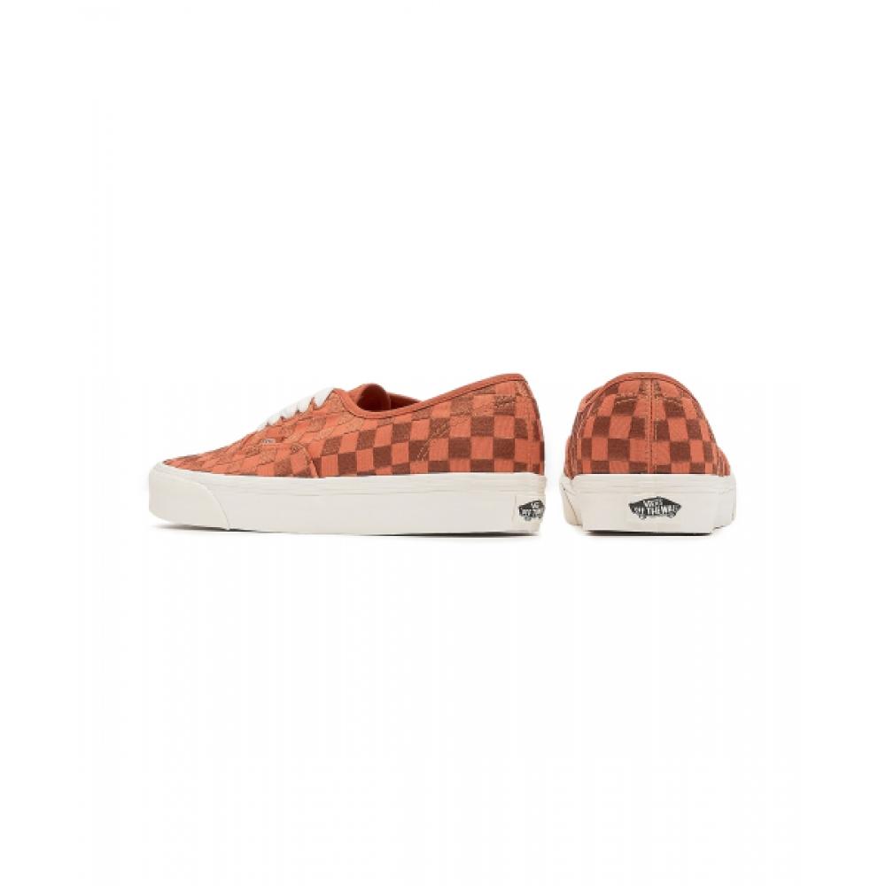 Vans Authentic    Embroidered Check  Orange Vn0009pvora1