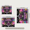2D Happy Birthday Backdrop Banner, Graffiti Style Pink and Black Party Decor