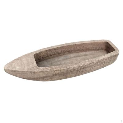 Wooden Boat Ornaments Beach Gifts Home Statue Sailboat Nautical Crafts Folk Arts