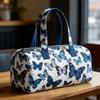 3D Butterfly Print Quilted Duffel Tote Bag Lightweight Travel Handbag Fitness Gym Bag Bohemian Beach Casual Vacation Cruise Camping Multicolored