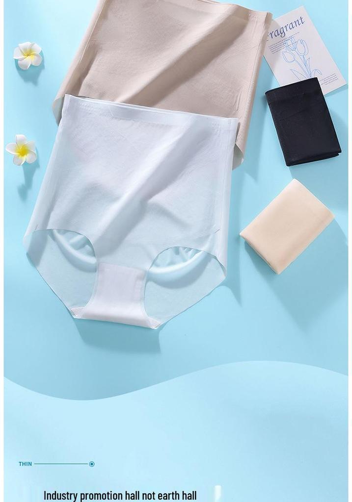 2026 Ultra-Thin Ice Silk High-Waisted Tummy Control Postpartum Briefs for Women