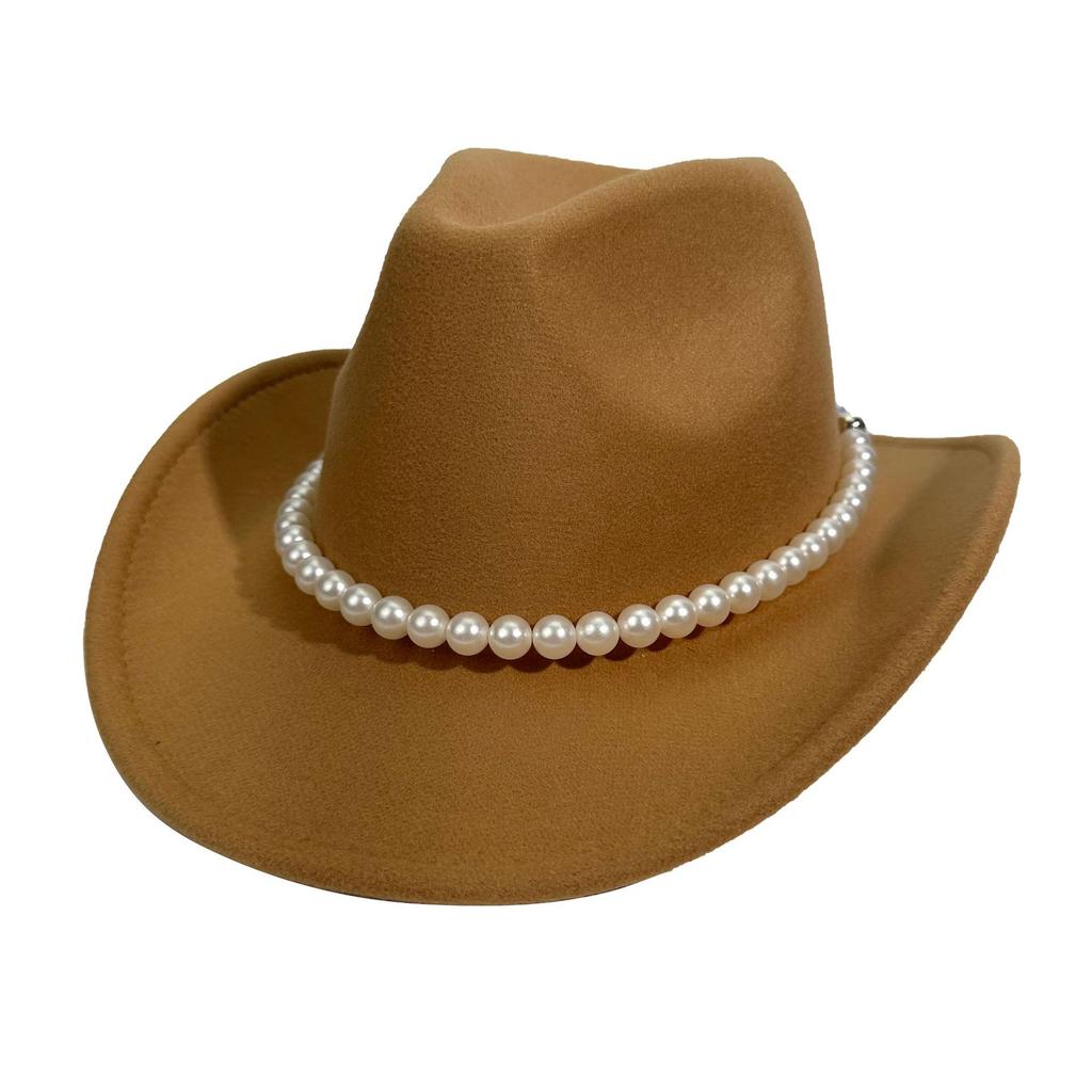 Western Cowboy Hat Men'S And Women'S Light Luxury Top Hat Premium Versatile Jazz Hat