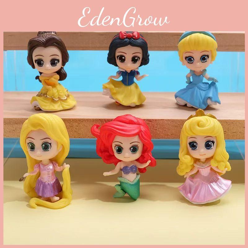 Styles 7 Magical Of Q Version Princess Action Figures With Snow White Mermaid Mulan Collectibles Cinderella