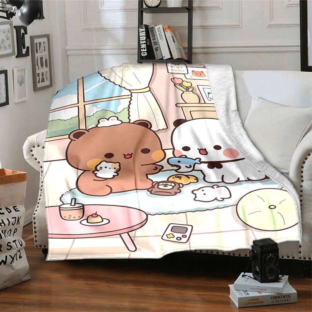 1pc Yier BuBu Bear3 Blanket, Gift, for Men and Women, Soft Blanket, Good for Sofa Bed Couch Travel, Lightweight Flannel Blanket
