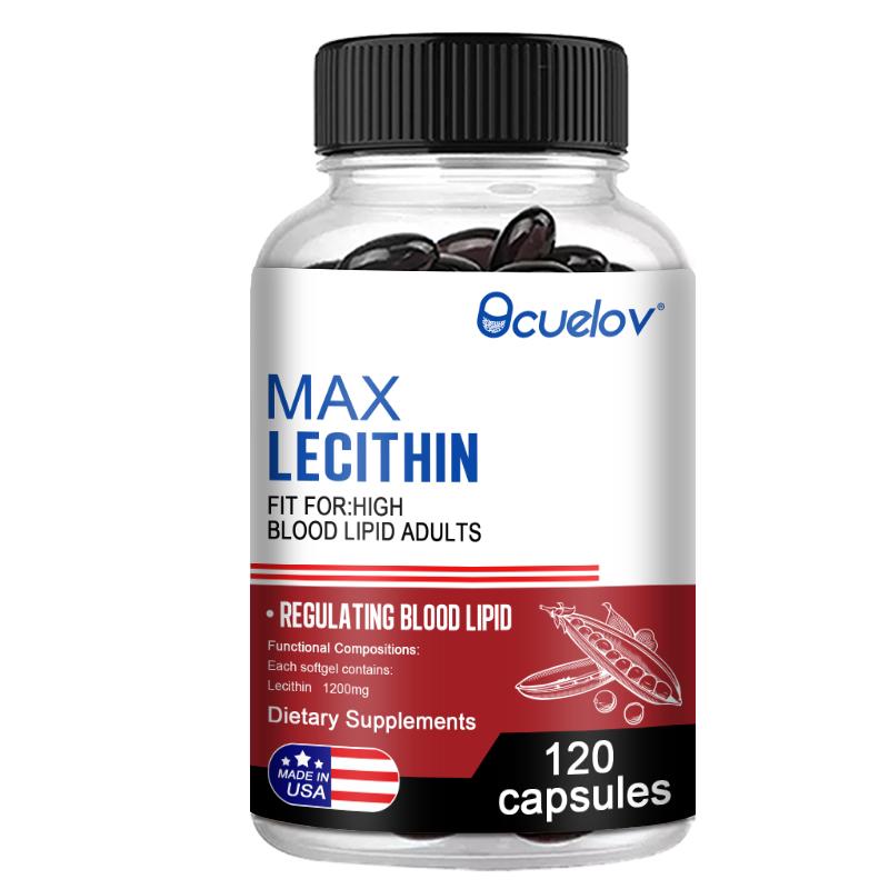 Max Lecithin 1200mg Weichkapseln Diätetische Nährstoffmischung Gentechnikfrei Sojabasis 120 Stück