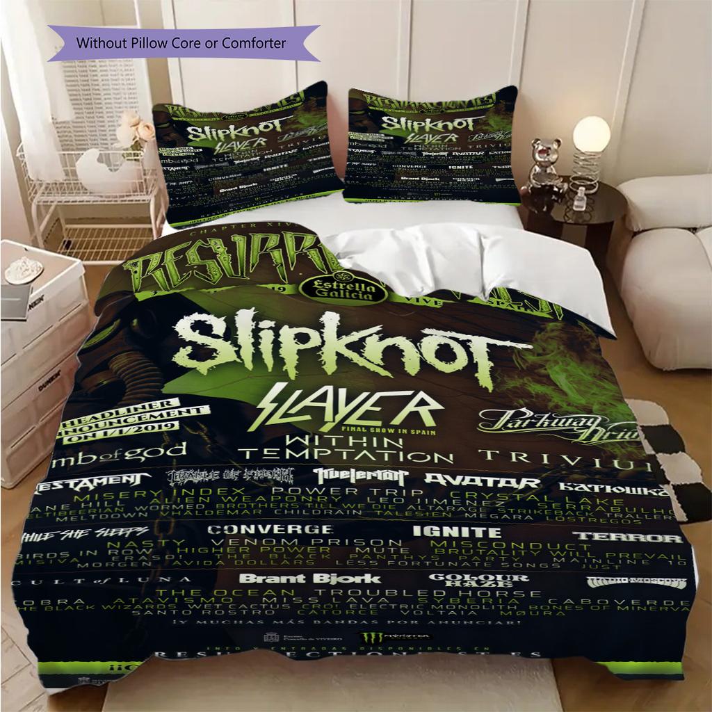 Slipknot Set Heavy Metal Dreams Bedding 1 Duvet Cover 2 Pillowcase Without Core Christmas Birthday Gift Soft And Comfortable Bedding Set