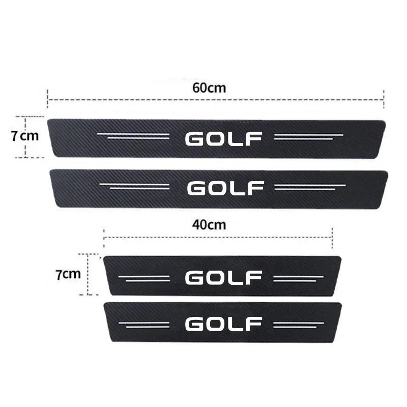 2026 Hot Sticker Luminous Car Front Rear Door Sill Scuff Plate Threshold Protective Decals For Volkswagen VW GOLF Badge 3 5 7 MK