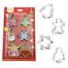 6Pcs/Set Christmas Cookie Cutter Gingerbread Xmas Tree Mold Christmas Cake Decoration Tool Navidad Gift DIY Baking Biscuit Mould