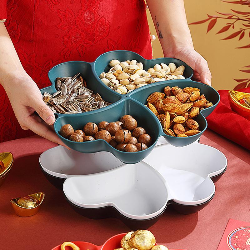 1Pc Candy Plate Dried Fruit Plate Fruit Basket Heart-Shaped Fruit Plate Candy Plate Snacks Nuts Bowl Bowl Box Container