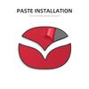 Kohlefaser Auto Lenkrad Dekorationsaufkleber Zubehör für Mazda 2 3 6 5 Atenza CX3 CX5 MX5 CX7 Axela CX30 CX90 CX60 CX5 sxnkg22