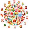 50 Christmas Stickers Graffiti Stickers Santa Claus Bells Gift Stickers Decorative Suitcase Stickers