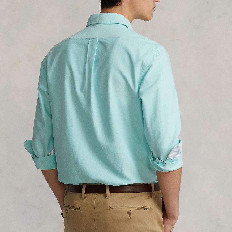 Polo Ralph Lauren SS23 Solid Color Long Sleeve Shirt Men shirts Green MNPOWOV16822814-300