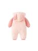 Winter Padded Cotton Jumpsuit for Newborn Girls - Warm, Plus Velvet, Thickened Outerwear