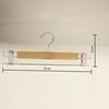Taiyo no Fish Hanger for Pants and Skirts, Adjustable Width, Non-Marking Clips for Drying Pants, Skirts, and Other Clothing (Natural, 10)