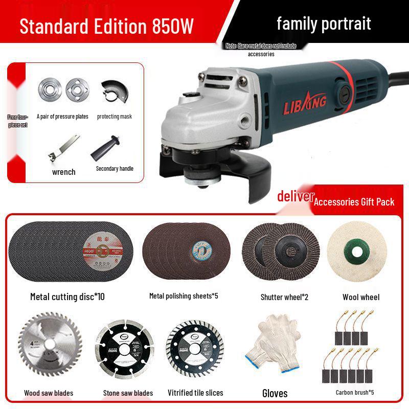Multifunctional Electric Angle Grinder & Polisher: High-Power Handheld Grinding and Cutting Tool