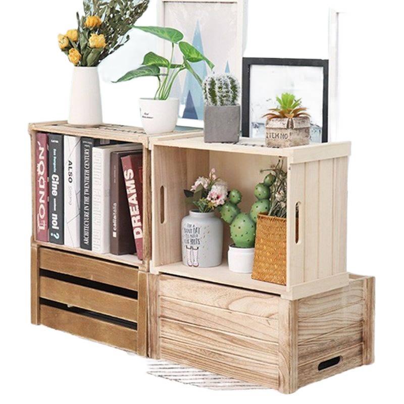 Rectangular Retro Wooden Fruit Storage Box
