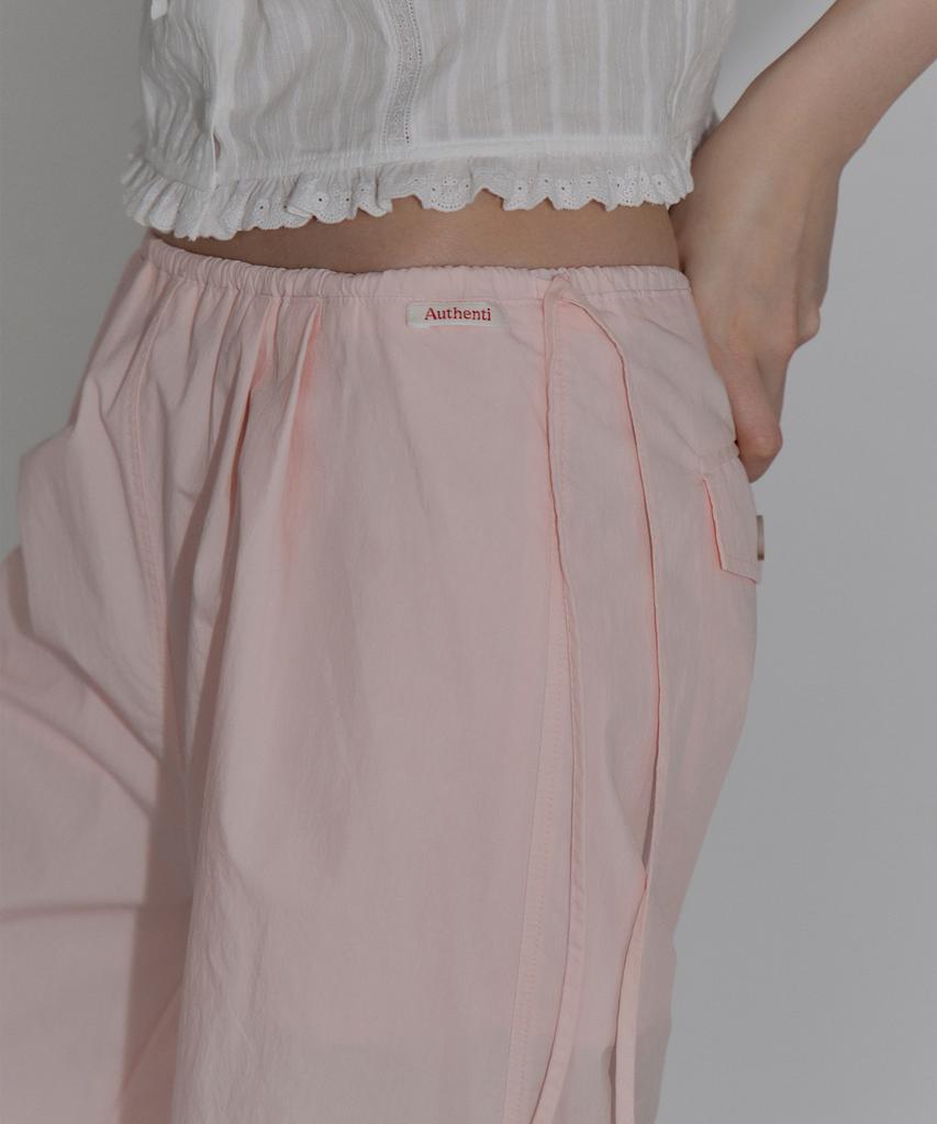 Assenti Strap Wide Pants_Pink